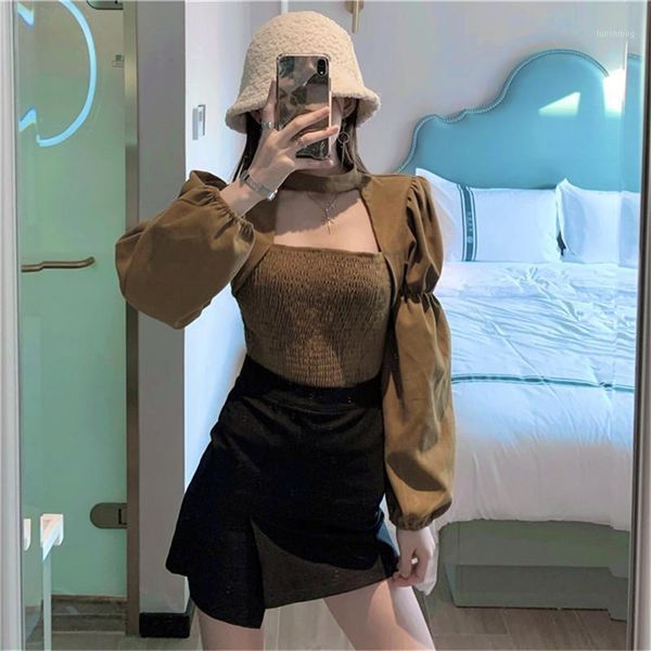 2020 new fashion winter long-sleeved careful machine retro hollow puff sleeve slim slim short female1, White
2020 new fashion winter long-sleeved careful machine retro hollow puff sleeve slim slim short female1, White