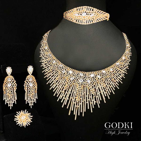 godki 4pcs luxury spike jewelry sets african for women wedding cubic zirconia lariat neckalce sets dubai bridal jewelry 2020, Silver
godki 4pcs luxury spike jewelry sets african for women wedding cubic zirconia lariat neckalce sets dubai bridal jewelry 2020, Silver