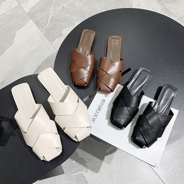 slippers women's slip on mule shoes summer comfortable pu closed toe flat loafer slides for women1, Black
slippers women's slip on mule shoes summer comfortable pu closed toe flat loafer slides for women1, Black