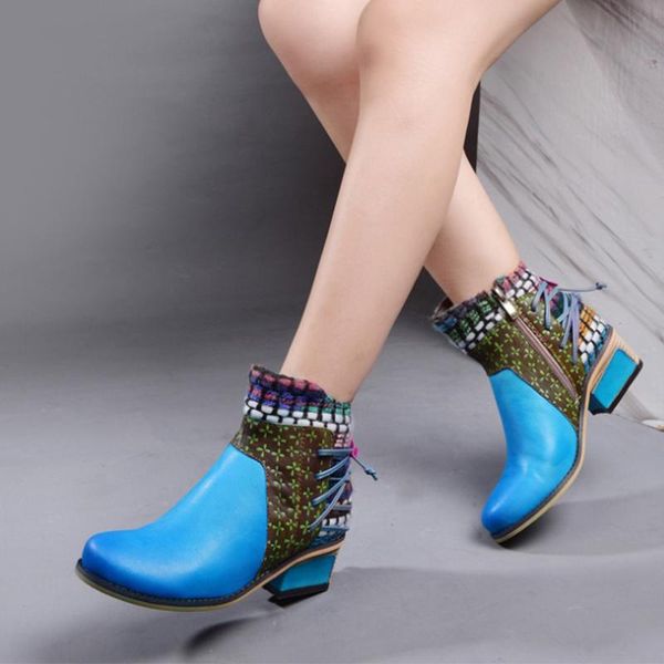 Retro Style Cow Full Grain Natural Leather Women Med Heels Winter Patchwork Boots Handmade Riding Zipper Shoes For Women 2020, Black
Retro Style Cow Full Grain Natural Leather Women Med Heels Winter Patchwork Boots Handmade Riding Zipper Shoes For Women 2020, Black