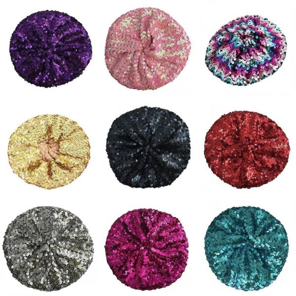 women stretch metallic shining sequin beret hat party club dance beanie cap, Blue;gray
women stretch metallic shining sequin beret hat party club dance beanie cap, Blue;gray