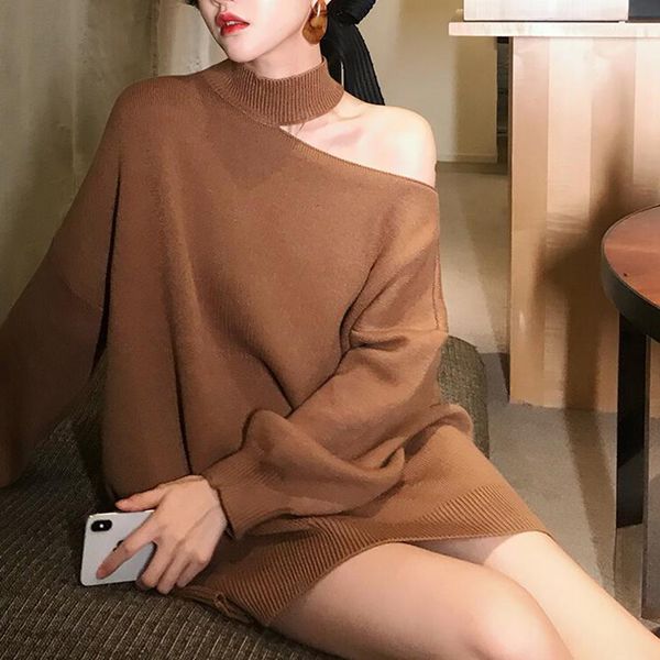 2021 new female pullovers fall halter out let loose long tuttle sweaters autumn women's clothing purty jumpers 9ego, White;black
2021 new female pullovers fall halter out let loose long tuttle sweaters autumn women's clothing purty jumpers 9ego, White;black