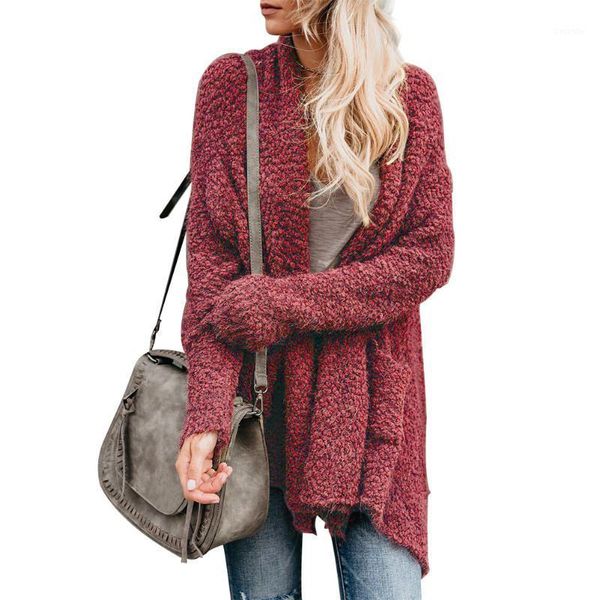 knit fashion pocket long sleeve crew neck women cardigan autumn winter polyester fuzzy loose irregular hem solid soft open front1, White
knit fashion pocket long sleeve crew neck women cardigan autumn winter polyester fuzzy loose irregular hem solid soft open front1, White