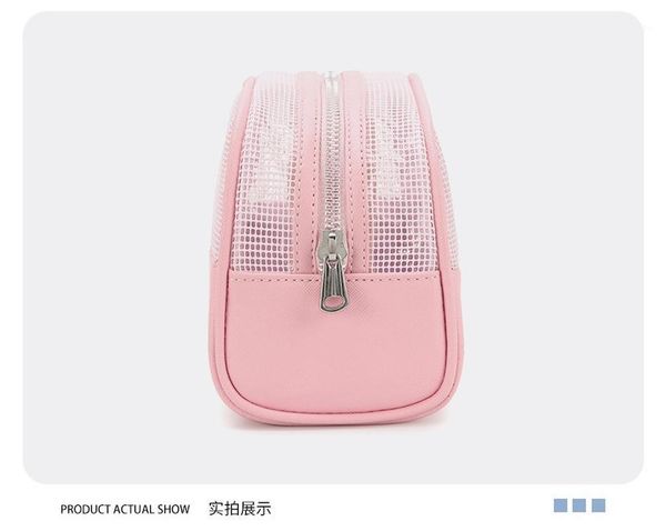 cosmetic bags & cases 2021 ladies bag fashion mesh stitching round pvc waterproof storage women1
cosmetic bags & cases 2021 ladies bag fashion mesh stitching round pvc waterproof storage women1