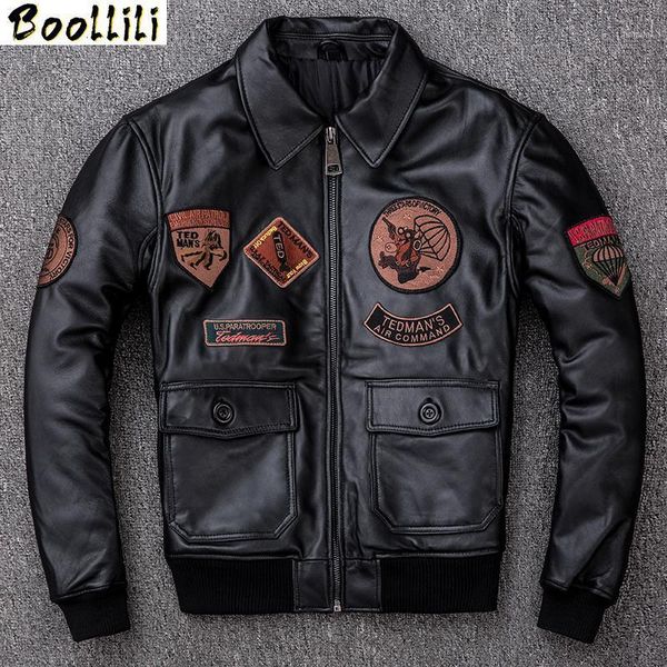 boollili men's leather jacket autumn winter sheepskin coat motorcycle genuine leather jackets plus size short flight jacket1, Black
boollili men's leather jacket autumn winter sheepskin coat motorcycle genuine leather jackets plus size short flight jacket1, Black