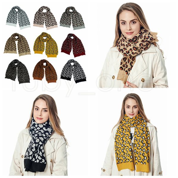 fashion winter wool 9colors scarf windproof leopard print warm rra3745 shawl wool party knitted women favor crochet outdoor knitted sca mctx, White;black 
fashion winter wool 9colors scarf windproof leopard print warm rra3745 shawl wool party knitted women favor crochet outdoor knitted sca mctx, White;black