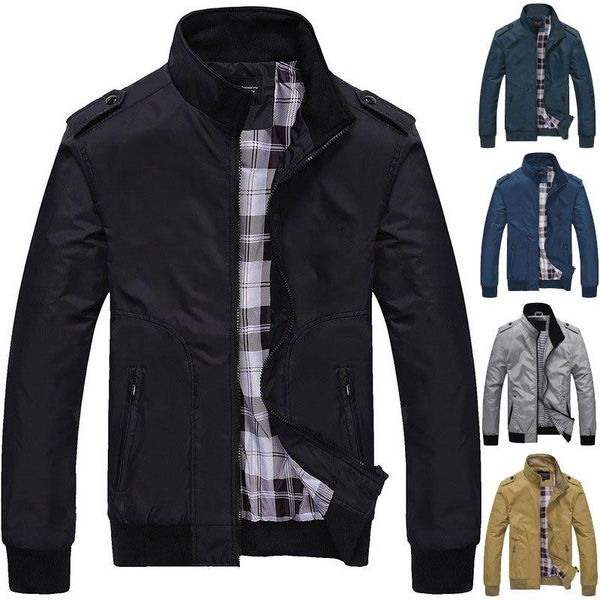 men's jackets men jacket male solid spring autumn casual coats sportswear stand collar slim fit bomber mens clothing, Black;brown
men's jackets men jacket male solid spring autumn casual coats sportswear stand collar slim fit bomber mens clothing, Black;brown