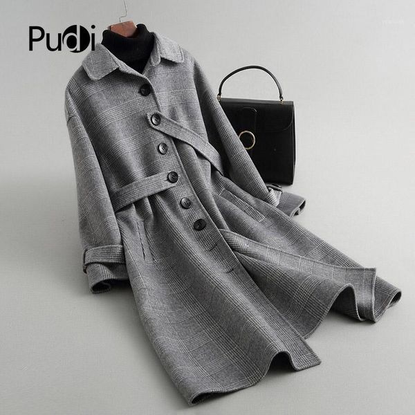 pudi a38042 2020 women fall winter new fashion wool plaid jacket lady long style pocket leisure wool coat1, Black
pudi a38042 2020 women fall winter new fashion wool plaid jacket lady long style pocket leisure wool coat1, Black