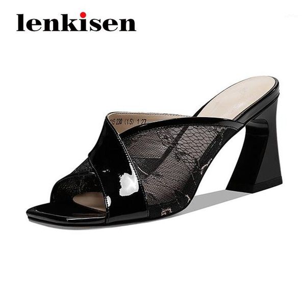 lenkisen european style patchwork air mesh sunscreen peep toe high strange heels slip on slingback handamde sandals women l151, Black
lenkisen european style patchwork air mesh sunscreen peep toe high strange heels slip on slingback handamde sandals women l151, Black
