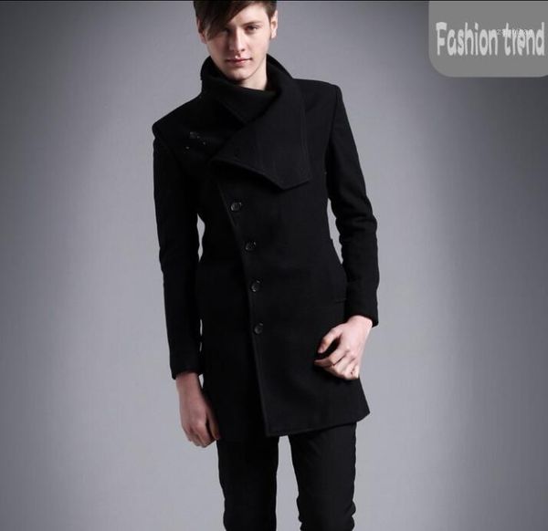 casual woolen coat men trench coats long sleeves overcoat mens cashmere coat personality stand-up collar single-breasted black1, Black
casual woolen coat men trench coats long sleeves overcoat mens cashmere coat personality stand-up collar single-breasted black1, Black