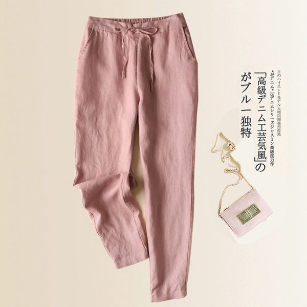 autumn women's casual straight pants polyester cotton linen elastic loose thin wild casual ankle pants women trousers 201111, Black;white
autumn women's casual straight pants polyester cotton linen elastic loose thin wild casual ankle pants women trousers 201111, Black;white