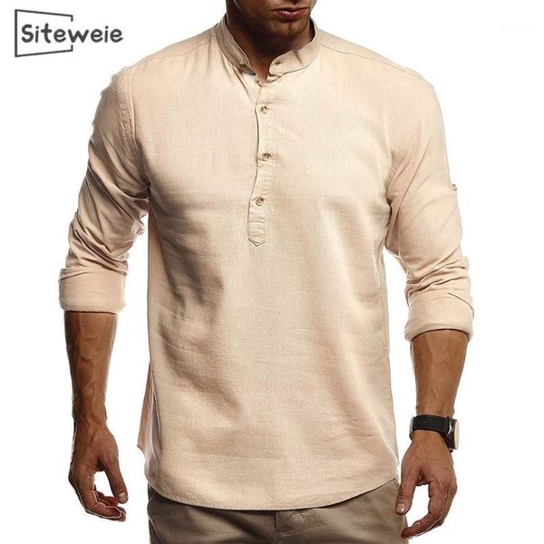 siteweie fashion casual solid color t shirts long sleeve cotton blend stand collar pullovers loose mens shirts blouse l6271, White;black
siteweie fashion casual solid color t shirts long sleeve cotton blend stand collar pullovers loose mens shirts blouse l6271, White;black