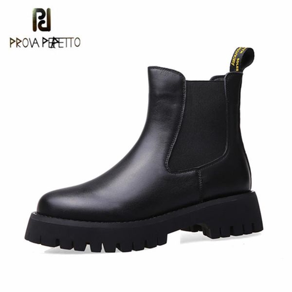 prova perfetto genuine leather ankle boots thick bottom round toe chunky heel black white plush ventilate fashion botas feminina
prova perfetto genuine leather ankle boots thick bottom round toe chunky heel black white plush ventilate fashion botas feminina