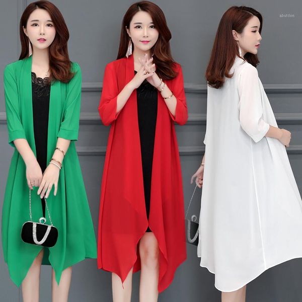 women's blouses & shirts fashion 2021 summer women long plus size chiffon kimono cardigan asymmetric ladies solid thin black blouse 5x, White
women's blouses & shirts fashion 2021 summer women long plus size chiffon kimono cardigan asymmetric ladies solid thin black blouse 5x, White