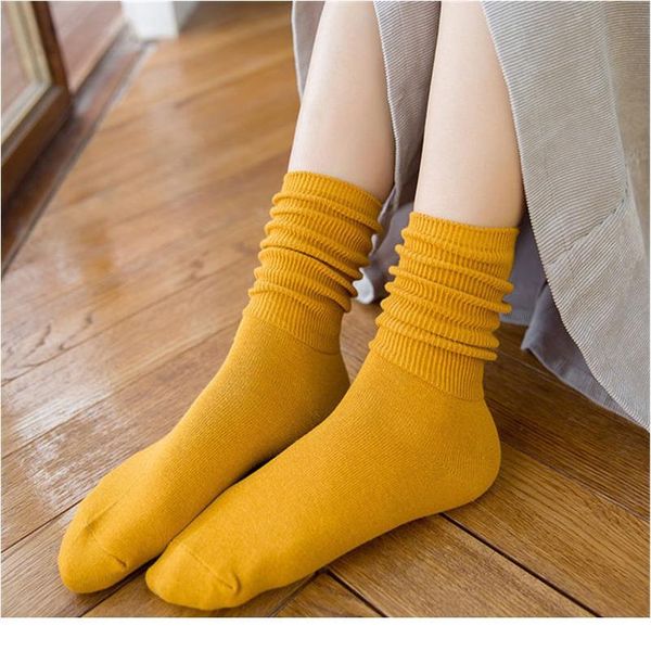 1 pair women's cotton pile socks retro double needle solid color middle tube women's socks turned ov bbyixs, Black
1 pair women's cotton pile socks retro double needle solid color middle tube women's socks turned ov bbyixs, Black