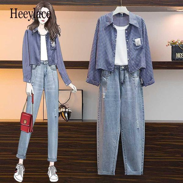 2020 autumn korean 3 pieces set for women plaid blouse and vest and denim pants set streetwear long sleeve 2 piece for women1, Gray
2020 autumn korean 3 pieces set for women plaid blouse and vest and denim pants set streetwear long sleeve 2 piece for women1, Gray