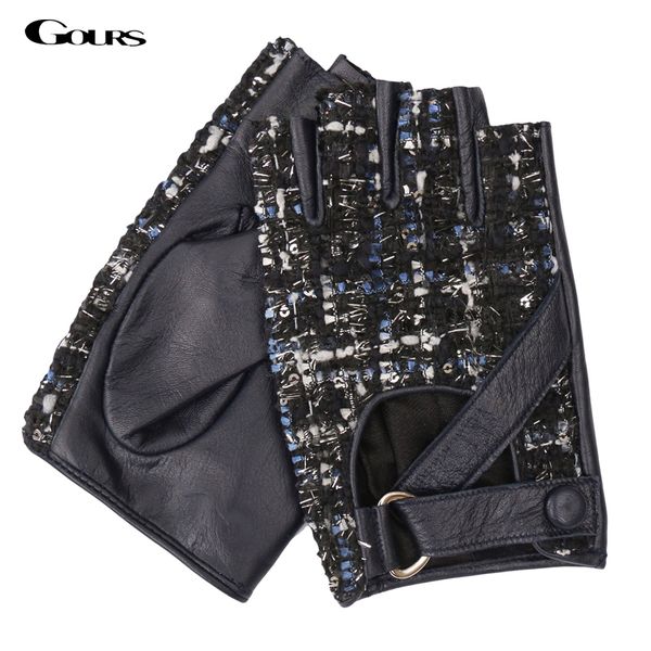 gours fall and winter women' genuine leather gloves light grey navy blue goatskin fingerless gloves new fashion gsl030 201021, Blue;gray
gours fall and winter women' genuine leather gloves light grey navy blue goatskin fingerless gloves new fashion gsl030 201021, Blue;gray