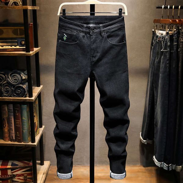 fashion brand autumn and winter new korean version slim fit small foot stretch leather pants for men men's jeans, Black
fashion brand autumn and winter new korean version slim fit small foot stretch leather pants for men men's jeans, Black
