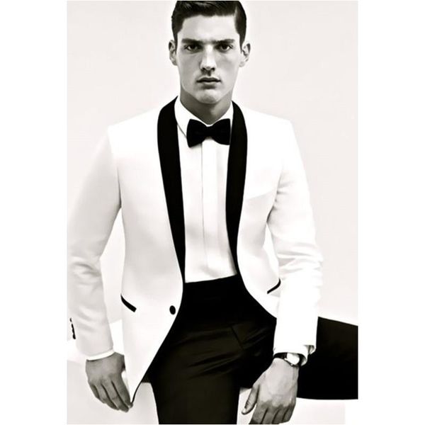 men's suits & blazers handsome customized groomsmen mens wedding tuxedos 2 pieces set 2021 (jacket+pants) groom man men for prom, White;black
men's suits & blazers handsome customized groomsmen mens wedding tuxedos 2 pieces set 2021 (jacket+pants) groom man men for prom, White;black