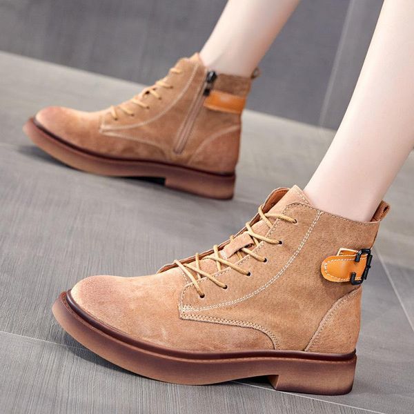 boots 2021 fashion pig suede genuine leather women side zip buckle work & safety round toe spring/autumn female ankle shoes, Black
boots 2021 fashion pig suede genuine leather women side zip buckle work & safety round toe spring/autumn female ankle shoes, Black
