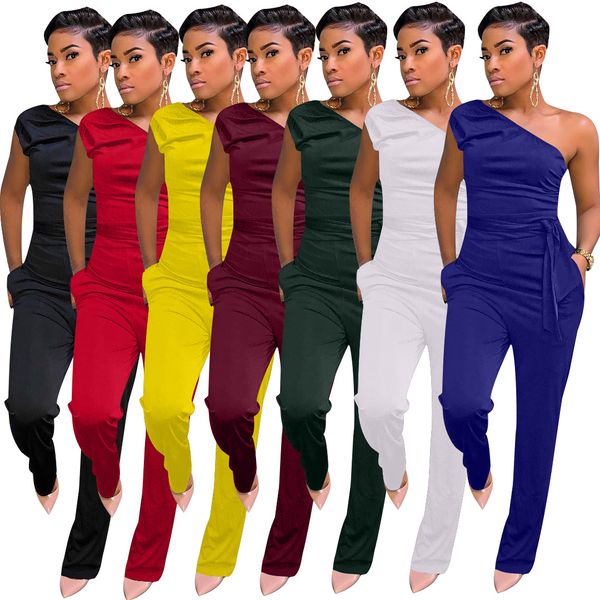 spot 2021 european and american spring and autumn fashion solid color casual oblique shoulder unilateral jumpsuit, Black;white
spot 2021 european and american spring and autumn fashion solid color casual oblique shoulder unilateral jumpsuit, Black;white