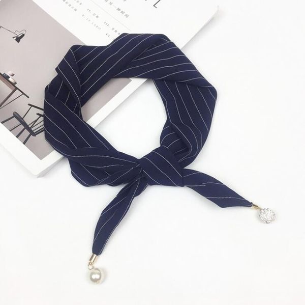 scarves style navy blue hexagonal scarf with stripe pattern /fashion chiffon neckerchief beautiful pearl/hair ribbons many uses, Blue;gray
scarves style navy blue hexagonal scarf with stripe pattern /fashion chiffon neckerchief beautiful pearl/hair ribbons many uses, Blue;gray