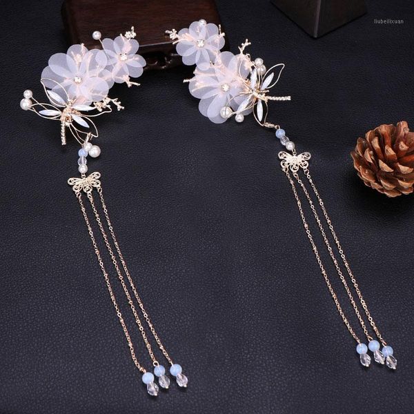 han fu headdress children's hairpin hair accessories antique princess tassel wander ribbon super fairy accessories side clip ha1, Slivery;white
han fu headdress children's hairpin hair accessories antique princess tassel wander ribbon super fairy accessories side clip ha1, Slivery;white