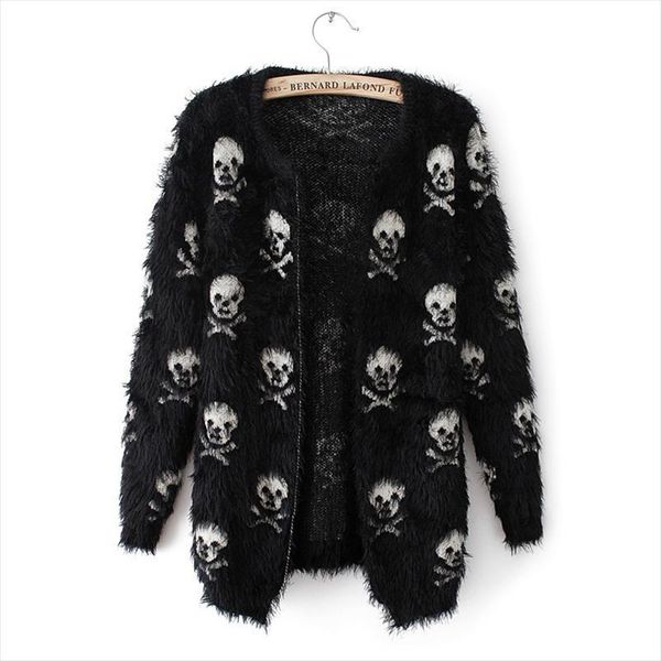 2019 short women autumn sweater mohair skulls printing female outwear cardigans short knitted womens cardigans drop shipping, White;black
2019 short women autumn sweater mohair skulls printing female outwear cardigans short knitted womens cardigans drop shipping, White;black