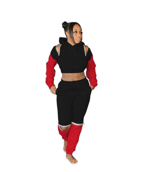 women's tracksuits autumn winter zipper patchwork tracksuit women lounge wear long sleeve hoodie crop + sweatpants two piece set joggin, Gray
women's tracksuits autumn winter zipper patchwork tracksuit women lounge wear long sleeve hoodie crop + sweatpants two piece set joggin, Gray