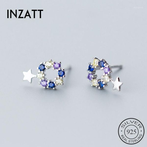 stud inza real 925 sterling silver zircon hollow round star earrings prevent allergy for women fine jewelry gift1, Golden;silver
stud inza real 925 sterling silver zircon hollow round star earrings prevent allergy for women fine jewelry gift1, Golden;silver