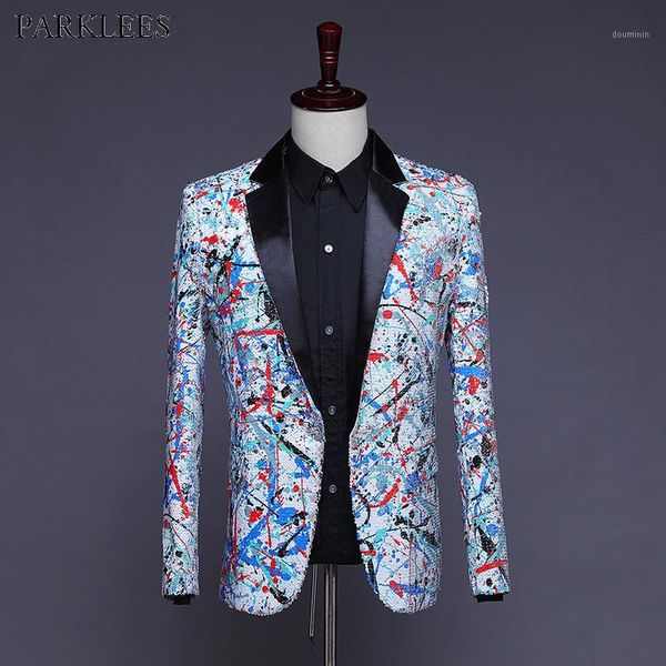 mens hipster colorful graffiti sequin blazer jacket nightclub dj singer costume homme wedding groom party prom suit blazer men1, White;black
mens hipster colorful graffiti sequin blazer jacket nightclub dj singer costume homme wedding groom party prom suit blazer men1, White;black