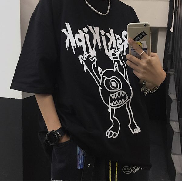 2021 women's short t-shirt summer new korean version loop retro of animated cartoons male couple print and fashion oy4v, White
2021 women's short t-shirt summer new korean version loop retro of animated cartoons male couple print and fashion oy4v, White