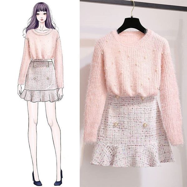 autumn winter tracksuit women ladies beading knitted sweater + skirt two piece set female vintage slim clothes suits outfits f75 y200110, White
autumn winter tracksuit women ladies beading knitted sweater + skirt two piece set female vintage slim clothes suits outfits f75 y200110, White