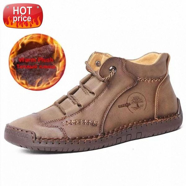 brand winter men's boots warm plush men's snow boots handmade leather men ankle outdoor non-slip shoes size 38-48 #ox2n
brand winter men's boots warm plush men's snow boots handmade leather men ankle outdoor non-slip shoes size 38-48 #ox2n