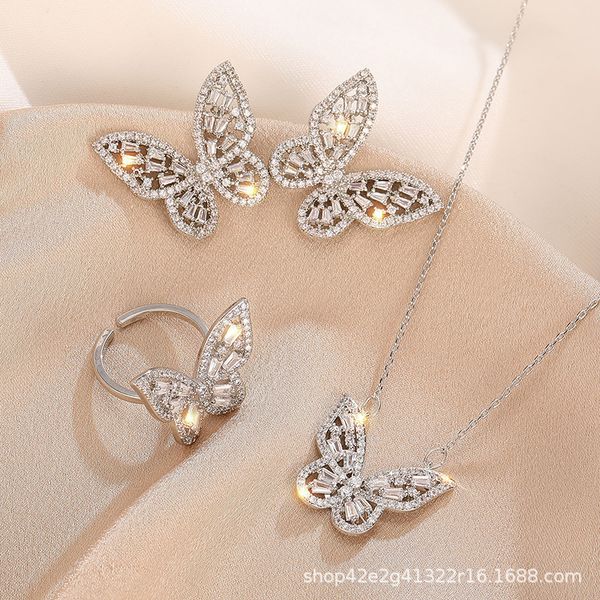 gu10 butterfly necklace female clavicle chain ring earring set crow skull pendant chain necklace 200923, Silver
gu10 butterfly necklace female clavicle chain ring earring set crow skull pendant chain necklace 200923, Silver