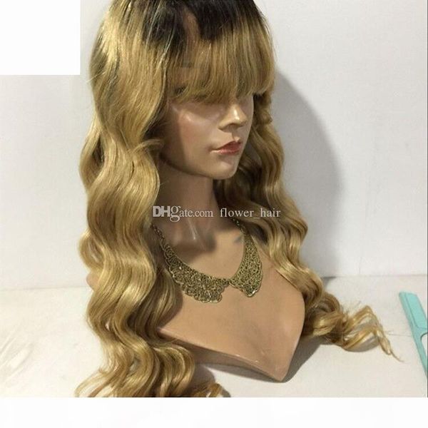 ombre wavy with bangs for black women brazilian human virgin hair glueless full lace wigs with natural baby hair front lace wig, Black;brown
ombre wavy with bangs for black women brazilian human virgin hair glueless full lace wigs with natural baby hair front lace wig, Black;brown