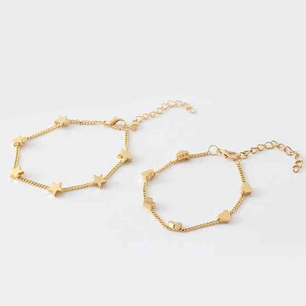 gold color heart or star chain bracelet chic lady girls bangle party jewelry for women love five-pointed, Golden;silver
gold color heart or star chain bracelet chic lady girls bangle party jewelry for women love five-pointed, Golden;silver