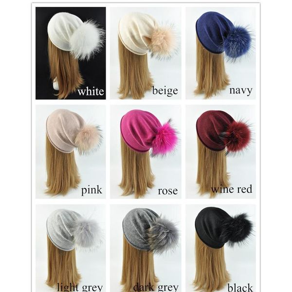 female wool knitted hat warm casual skullies beanies real large raccoon dog fur pom pom spring aut qylmyn
female wool knitted hat warm casual skullies beanies real large raccoon dog fur pom pom spring aut qylmyn
