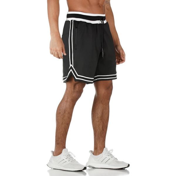 2020 new large sports fitness beach pants mesh quick drying breathable men's basketball shorts, White;black
2020 new large sports fitness beach pants mesh quick drying breathable men's basketball shorts, White;black