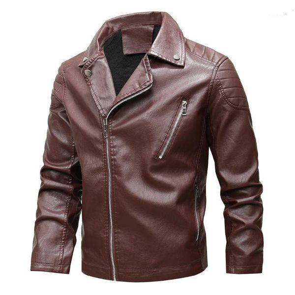 men leather jacket nice men's autumn winter fashion stand collar washed color matching pu leather jacket coat casual fleece1, Black
men leather jacket nice men's autumn winter fashion stand collar washed color matching pu leather jacket coat casual fleece1, Black