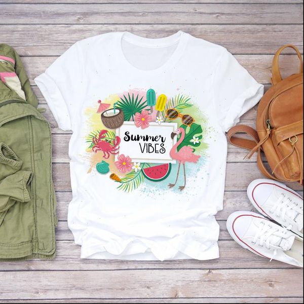 women 2021 summer beach vacay flamingo fruit cute cartoon lady t shirts t shirt ladies womens graphic female tee t shirt, White
women 2021 summer beach vacay flamingo fruit cute cartoon lady t shirts t shirt ladies womens graphic female tee t shirt, White