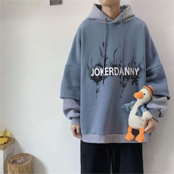 men's hoodies & sweatshirts hoodie spring autumn sweater mens fake two-piece hooded loose long-sleeved couple's trendy male man, Black
men's hoodies & sweatshirts hoodie spring autumn sweater mens fake two-piece hooded loose long-sleeved couple's trendy male man, Black