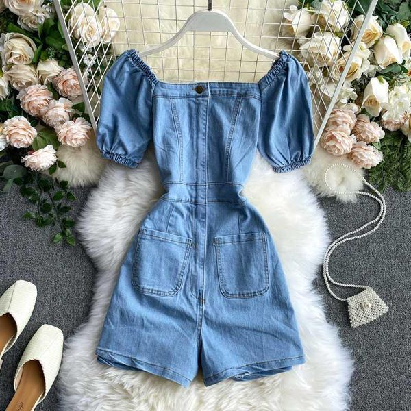 hong kong style ins women's summer 2020 new retro square collar tooling big pocket short jeans women's jumpsuit1, Black;white
hong kong style ins women's summer 2020 new retro square collar tooling big pocket short jeans women's jumpsuit1, Black;white