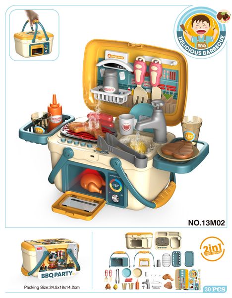 simulated bbq food cooking color change suitcase spray kitchen pretend play house toys children household set gift for kids
simulated bbq food cooking color change suitcase spray kitchen pretend play house toys children household set gift for kids