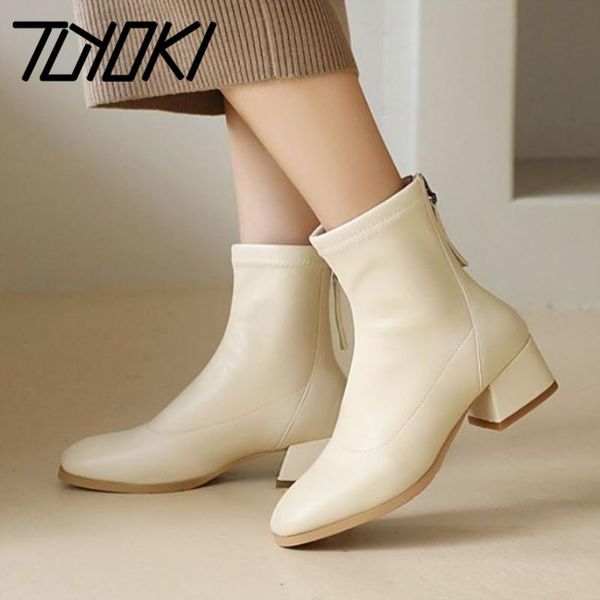 tuyoki women ankle boots fashion zipper thick heel winter shoes woman warm short boot office lady daily footwear size 31-43, Black
tuyoki women ankle boots fashion zipper thick heel winter shoes woman warm short boot office lady daily footwear size 31-43, Black