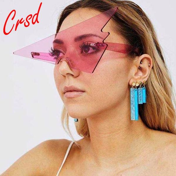 sunglasses crsd 2021 personality triangle frameless male and female prom party funny glasses for women, White;black
sunglasses crsd 2021 personality triangle frameless male and female prom party funny glasses for women, White;black