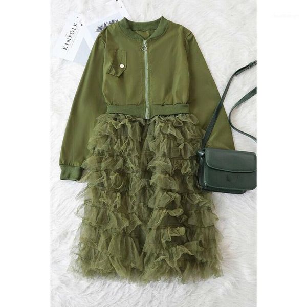 women long sleeve zipper patchwork jackets coat new lady autumn winter mesh casual ruffled long jacket outwear outers 2019 new1, Black;brown
women long sleeve zipper patchwork jackets coat new lady autumn winter mesh casual ruffled long jacket outwear outers 2019 new1, Black;brown