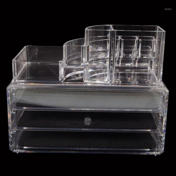 cosmetic bags & cases rectangular room-saving 3-layer drawers plastic makeup case transparent(9.37 x 5.43 7.56)" / (23.8 13.8 19.2)cm 1
cosmetic bags & cases rectangular room-saving 3-layer drawers plastic makeup case transparent(9.37 x 5.43 7.56)" / (23.8 13.8 19.2)cm 1