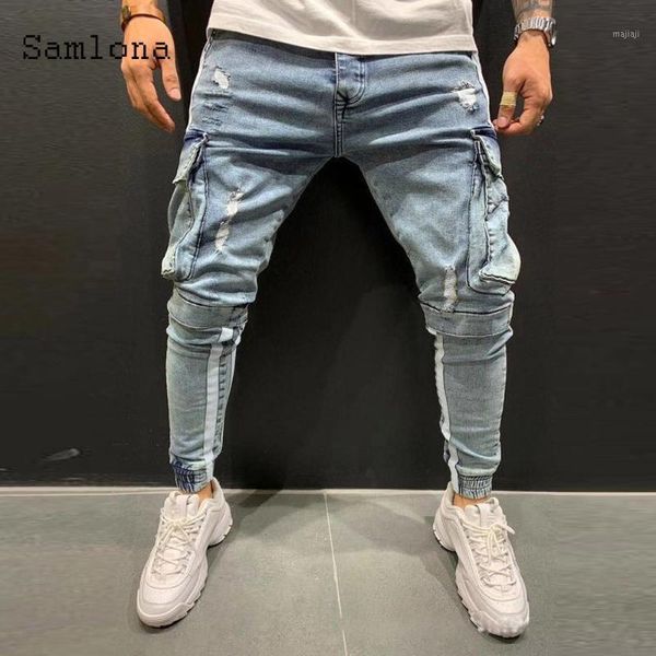 men's jeans samlona men's cargo casual skinny multi-pocket pants fashion 2021 european and american style biker hip hop denim trou, Blue
men's jeans samlona men's cargo casual skinny multi-pocket pants fashion 2021 european and american style biker hip hop denim trou, Blue