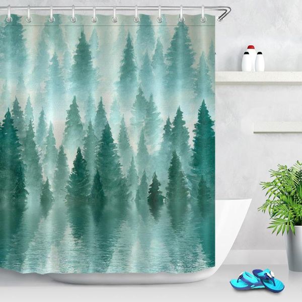 nature forest landscape shower curtains for bathroom polyester fabric pine trees fog bath curtain set with hooks 180 x 180cm
nature forest landscape shower curtains for bathroom polyester fabric pine trees fog bath curtain set with hooks 180 x 180cm